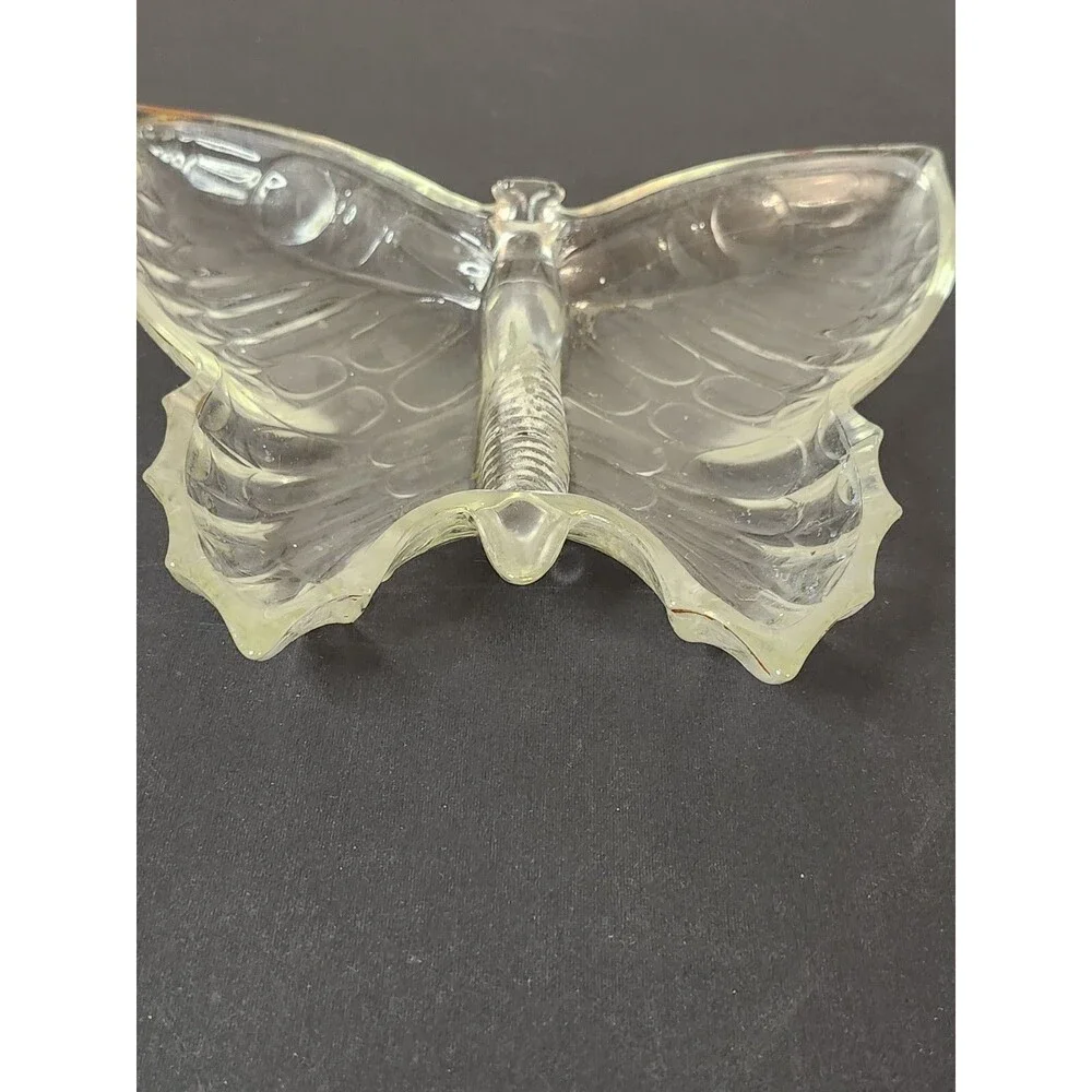 Vintage Indiana Butterfly Carnival Candy Glass Bowl